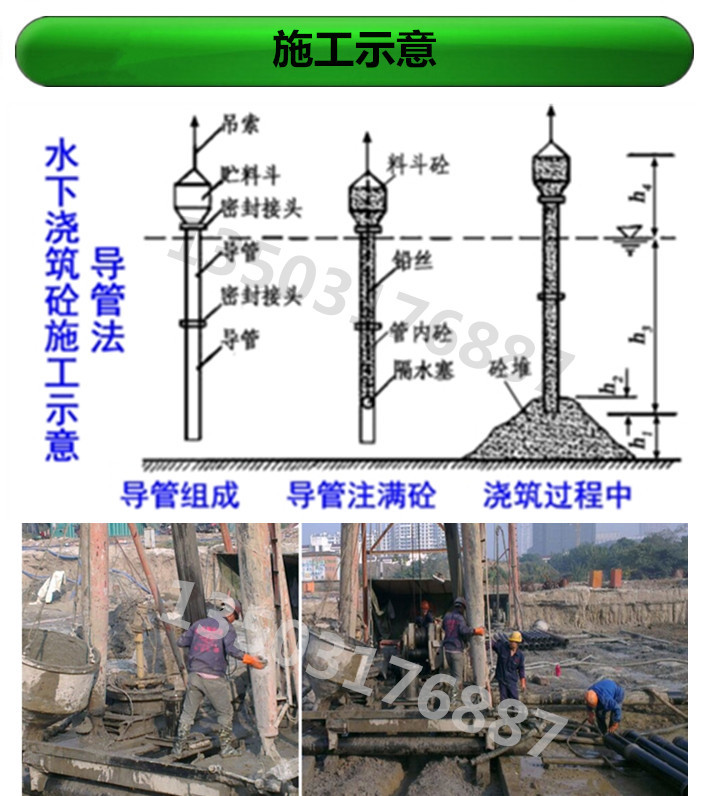 灌注桩_钻(冲)孔桩地下连续墙灌注水下混凝土记录竖管总长_山松桩下山桩交易