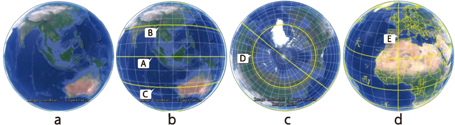 地球经纬度划分图_地球经度与纬度_地球各个纬度半径求法
