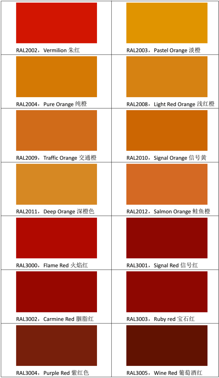 国标色卡对照表_国标色卡颜色名称对照表_国标色卡及色号对照